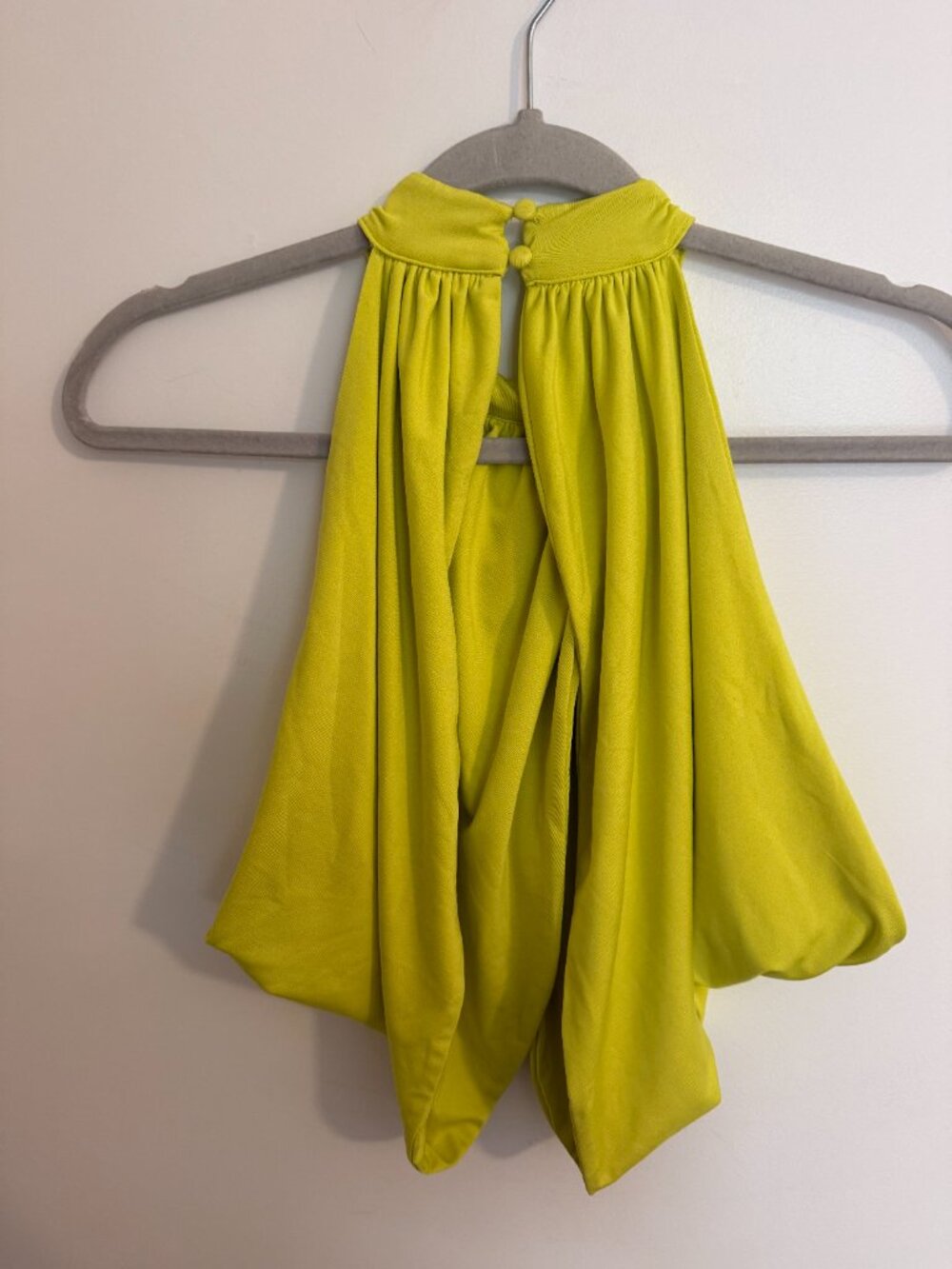 Revolve/Superdown Emani Wrap Crop Top - Chartreuse